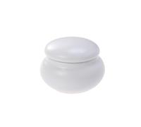 ibasenice Mini Ceramic Cream Storage Tank with Sealed Lid, Portable White Makeup Jar Container for Travel, Multi-purpose Airtight Storage Can for Creams and Tea Leaves