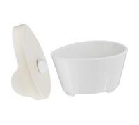 ibasenice Mini Ceramic Steaming Tray Fan Shaped Steamer Basket White Ceramic Material Easy Operation Steaming Technology for Kitchen Cooking Vegetables Fish