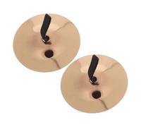ibasenice Mini Finger Cymbals Rose Gold Percussion Instrument for Small Hand Cymbals Lightweight Belly Dancing Zills for Preschool Montessori Music Lessons and Parties
