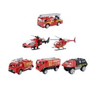 ibasenice Mini Fire Engineering Car for Creative Die-cast Pocket Vehicle Models for Boys Educational Hand-eye Coordination and Imaginative Play Collection