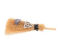 ibasenice Mini Halloween Witch Broom Prop Blue Crystal Decor for Party and Cosplay Photo Accessory for Adults Festive Hanging Decoration
