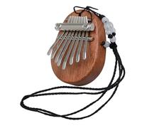 ibasenice Mini Kalimba Finger Piano Pendant Portable African Thumb Piano Keys Musical Instrument for Adults Solid Wood Metal Keys Educational Tool for Beginners