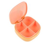 ibasenice Mini Pill Box Pink Pp and Stainless Steel Waterproof Multi Compartments Daily Dose Planning Travel Medicine Case for Medication