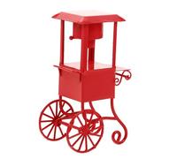 ibasenice Mini Popcorn Machine Cart with Wheels Movie Theater Popcorn Stand Vending Cart Tabletop Snack Maker Giant Prop Lollipop Photo Prop for Dollhouse Home Décor