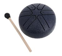 ibasenice Mini Steel Tongue Drum 3 Inch 6 Note Design with Mallets Easy to Learn Percussion Instrument for Yoga Meditation and Home Use