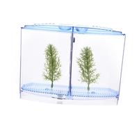ibasenice Mini Transparent Plastic Fish Tank Breeding Isolation Box for Fish Incubation Small Multi Purpose Aquarium Suitable for Betta Shrimp Turtle and Crab Care Decorative Desktop
