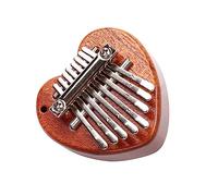 ibasenice Mini Wooden Thumb Piano Kalimba for Beginners with 8 Tones, Easy to Carry round Iron Instrument Producing Beautiful and Natural Sound, for Boys and Girls and Music Lovers