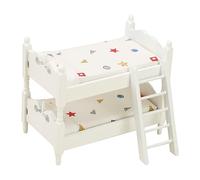 ibasenice Miniature Bunk Bed Dollhouse Furniture Prop Lightweight Double Bed Model for Bedroom Layout for Role Playing Games and Family Interaction Design for Mini Dolls