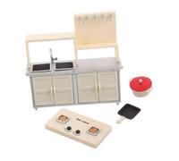ibasenice Miniature Dollhouse Kitchen Appliances Compact Pretend Play Cooking Accessories for Safe No Fits Dollhouse Series for Boys and Roleplaying