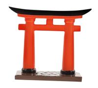 ibasenice Miniature Japanese Gate Resin Sculpture for Zen Garden Fish Tank Bonsai Decoration Small Micro Landscape Ornament for Table Aquarium Sand Tray Aesthetic Zen Craft