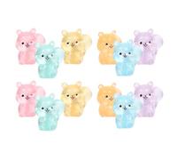 ibasenice Miniature Resin Squirrel Figurines Tiny Animal Decor Glow the Dark 12pcs with Realistic Design, Sturdy and Easy to Maintain for Desks and Micro Landscape