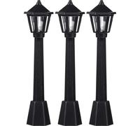 ibasenice Miniature Street Lights 3Pcs Model Lamp Posts for DIY Micro Gardens Dollhouse Accessories Fairy Garden Decor
