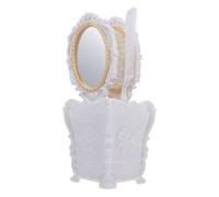 ibasenice Mirror Comb Set Plastic Anti-static Hairdressing Combs Compact Chic Vintage Style Suitable for Wet and Dry Hair Makeup