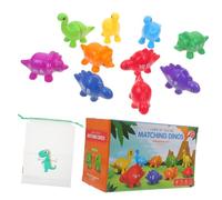 ibasenice Montessori Dinosaur Number Matching for Alphabet and Dinosaur Cognitive Learning Game with Storage Bag Educational Matching and Sorting for Early Childhood Development
