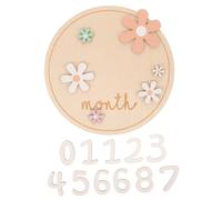 ibasenice Monthly Milestone Sign Cards for Newborns Wooden Photography Props Infants for Nursery Baby Milestone Birth Announcement