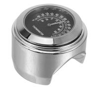 ibasenice Motorcycle Handlebar Thermometer Night Light Aluminum Alloy Dustproof Temperature Gauge with Black Electroplated Dial Mini Outdoor Temperature Meter for Motorbike
