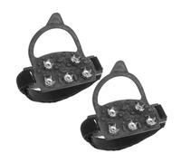 ibasenice Mountaineering Ice Grippers for Shoes and Boots Slip Crampons with Five High Strength Spikes Lightweight and Portable Traction Cleats for Hiking and Winter Conditions