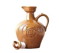 ibasenice Multi-Function Wine Kettle Ceramic Wine Jug Vintage Theme Portable Unique Design High Grade Housewarming Gift for Living Room