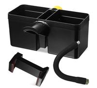 ibasenice Multi-functional Microphone Stand Cup Holder Phone Clip Yellow Button Metal Hose Utility Holder for Live Streaming Recording