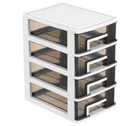ibasenice Multi-layer Storage Shelf with Four-layer Pp Plastic Drawers, Convenient for Sorting and Storage, Blocking out Sunshine, for Study Room Or Decoration