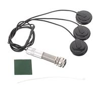 ibasenice Multifunctional No-drill Piezo Guitar Pickup with Suction Cup and Cable Tie, Acoustic Folk Guitar Bass Ukulele Violin Mandolin Sound Transducer Accessory for String Instruments