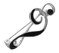 ibasenice Music Note Brooch Pin Zinc Alloy Enamel Finish Lapel Badge for Suits Dresses Backpacks Stylish Musical Theme Accessory for Women and Musicians