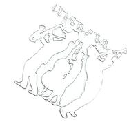 ibasenice Music Note Metal Cutting Dies for Card Making and Embossing, Carbon Steel Silver Die Cuts for DIY Music Instrument Crafts and Scrapbooking, Suitable for Paper Cutting and Stencil Art