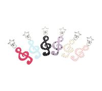 ibasenice Music Teacher Pendant Keychain 6pcs Acrylic Musical Notes with Sturdy Design for Birthday Party Supplies School Events