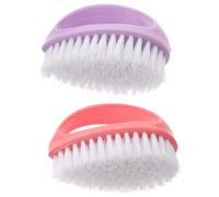 ibasenice Nail Scrub Brush 2Pcs Small Dense Bristles Brushes for Manicure Pedicure Hand Scrubbing and Nail Art Dust Removal