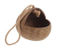 ibasenice Natural Coconut Shell Bird Nest House Hanging Parrot Birdcage Sleeping Hut for Budgies Lovebirds Conures with Craftsmanship and Easy Installation