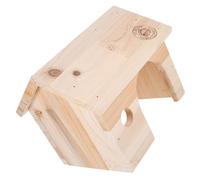 ibasenice Natural Wood Hamster Hideout House for Small Pets Multi-use Climbing Play Hut and Sleeping Nest for Guinea Pigs Chinchillas Hedgehogs and Rutin Chickens Wooden Cage Accessory