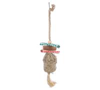 ibasenice Natural Woven Bark Parrot for Cage Multi-functional Chew and Climb Bird for Parakeets Cockatiels Conures Shredding Training Supply to Enrich Pet Birds Activity