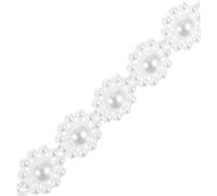 ibasenice Newborn Girl Headband with Delicate Pearl Accents Soft Elastic Hairband for Photography Props Lightweight and Flexible Hair Accessory for Full Moon and Day Shoots