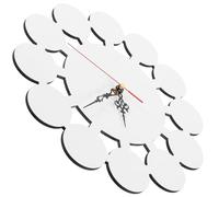 ibasenice Non Ticking Sublimation Wall Clock 11.4 Inch Retro Blank MDF Round Clock Kit for Living Room Home Office