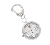 ibasenice Nurse Pocket Watch Clip on Watch Night Glowing Stainless Steel Easy to Carry with Button Battery Suitable for Daily Work and Hospital