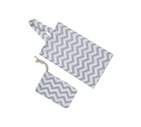 ibasenice Nursing Cover up Cotton Feeding Shawl for Breastfeeding Cover Outdoor Use Storage Bag Grey and Ripple