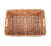 ibasenice Organizer Basket Clothes Storage Basket Rattan Medium Large Capacity Double Handle Design for Home Storage and Clothes Organizing