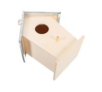 ibasenice Outdoor Birdhouse Wooden Weatherproof Garden Decor Hanging Bird Nesting Box for Small Birds Sparrow Dove Rest House Easy to Maintain