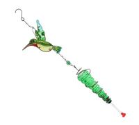 ibasenice Outdoor Hanging Glass Painted Hummingbird Feeder for Gardens Durable Iron and Glass Water Container with Hook Weather Resistant Decorative Bird Feeder for Wildlife