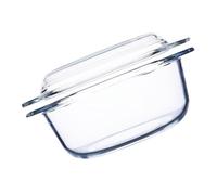 ibasenice Oven Glass Soup Bowl Heat-Resistant Microwave Safe Tempered Glass with Lid 1l Capacity for Kitchen and Dining