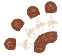 ibasenice Overcoat Buttons with Pu Leather Wood and Cotton Rope Easy to Replace 4 Pairs Sew-on Toggle Closure Buttons for Cardigans and Coats