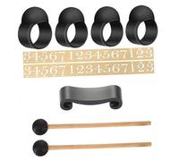 ibasenice Pan Drum Finger Pick Set Plastic and Silicone Material 9pcs to Create Purer Sound and Prevent Mallets from Losing for Steel Tongue Drums and Percussion Instruments