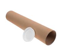 ibasenice Paper Blank Tube Long Design Khaki Paper Poster Storage Tube for Classroom Projects Not Easy to Drop Chips for Group Art Projects