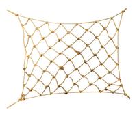 ibasenice Parrot and Develops Balance and Coordination Easy to Install Beige Climbing Net Swing Made of Sturdy Hemp Rope for Hamster and Parakeet Cage Accessories