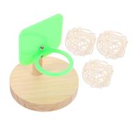 ibasenice Parrot Basketball Toy for Cockatiel Birds Interactive Training Toy Round Base for Foraging and Playtime