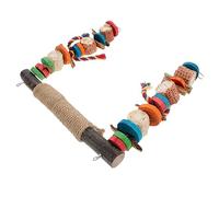 ibasenice Parrot Chewing Natural Pine Wood Foraging for Birds Hanging Design for Parakeets Cockatiels Durable Easy to Install Promotes Physical Activity and Fun Playtime