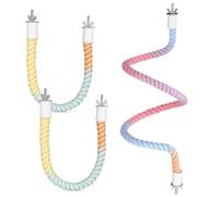 ibasenice Parrot Perches Random Color Colorful Cotton Rope 3 Pcs Decorative and Safe Climbing Swing Accessories for Bird Cages for Pet Rooms and Birds