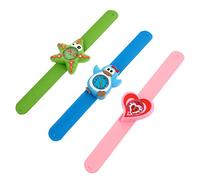 ibasenice Patting Watch for Children 3pcs Cartoon Wrist Watches 3D Silicone Band for Students Random Style