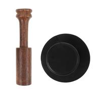 ibasenice Peach Wood Sound Bowl Mallet Singing Bowl Lift Handle Rubber Sucker Tool for Meditation and Small Rubber Mallet Replacement Natural Wood Material