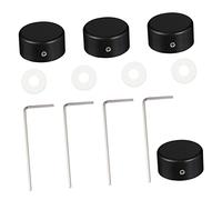 ibasenice Pedal Footswitch Topper Metal Button Set 4 Pieces for Guitar Effects Pedal Protection